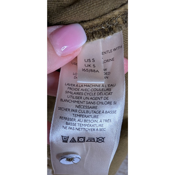 Anthropologie Pilcro Moss Green Flounced Ruffle Coastal Boho Tunic Mini Dress SM - Picture 7 of 9